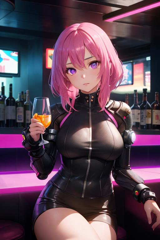 00239-984404888-Cyberpunk, 1girl, sitting in a futuristic bar, holding a glass, modified human, elegant suit, pink hair, purple eyes, looking in.png